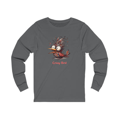 Crazy Bird. Unisex Jersey Long Sleeve Tee