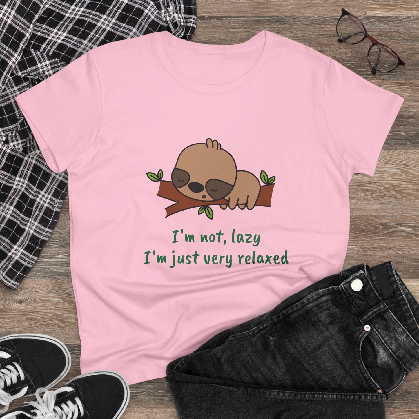 Relaxed Sloth T-Shirt - Lazy & Chill Graphic Tee  For Women