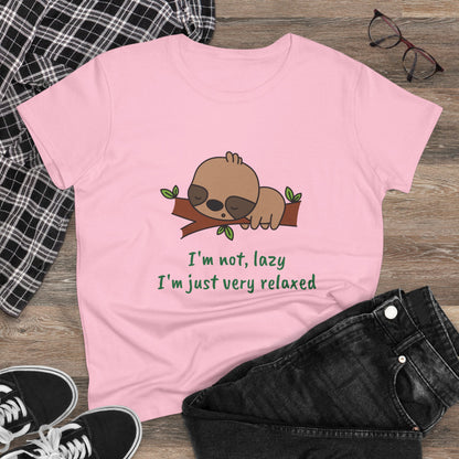 Relaxed Sloth T-Shirt - Lazy & Chill Graphic Tee  For Women