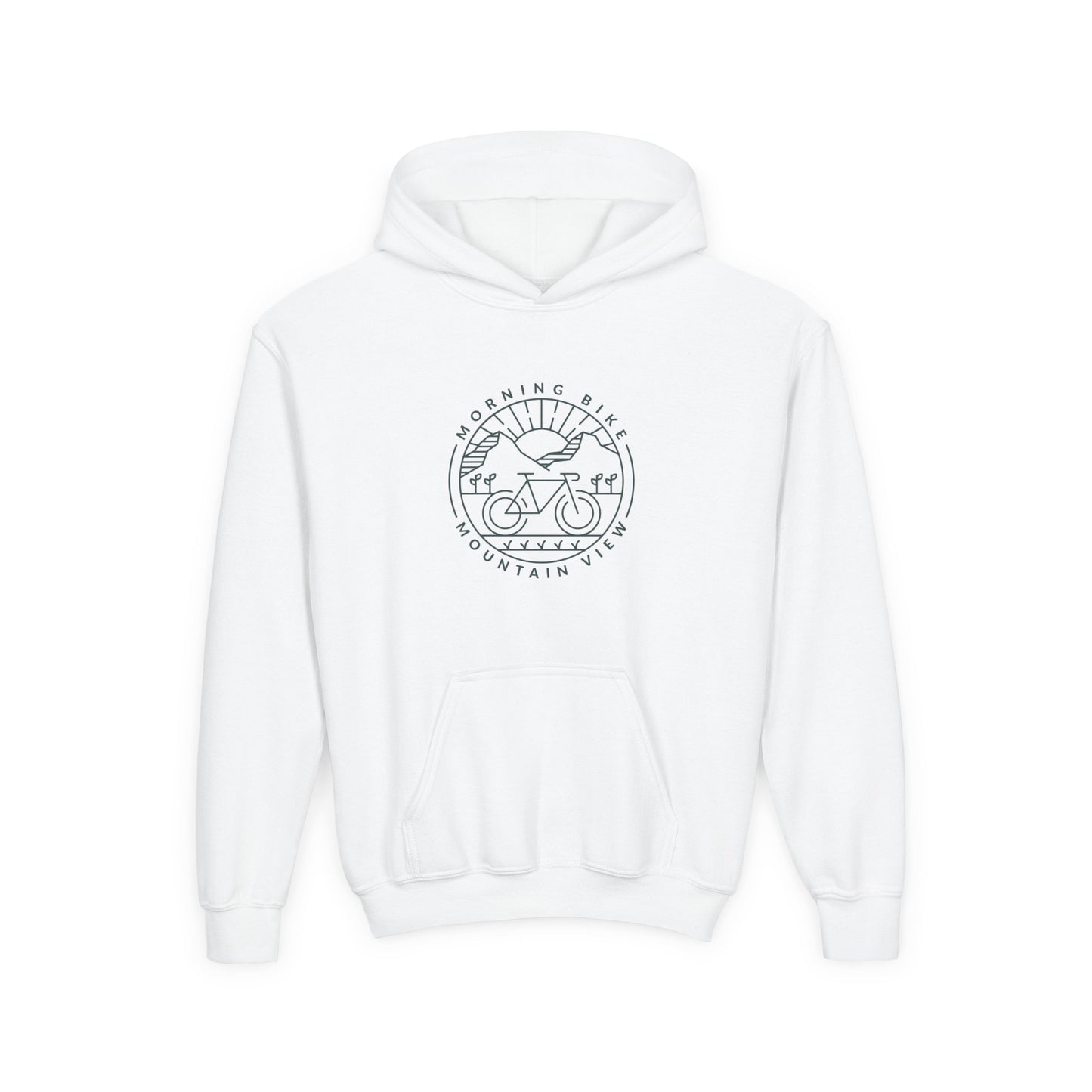 Explorer Mountain View Hoodie - Morning Bike Graphic Design