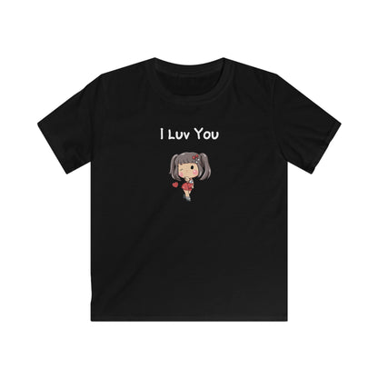 I Luv You.  Kids Softstyle Tee