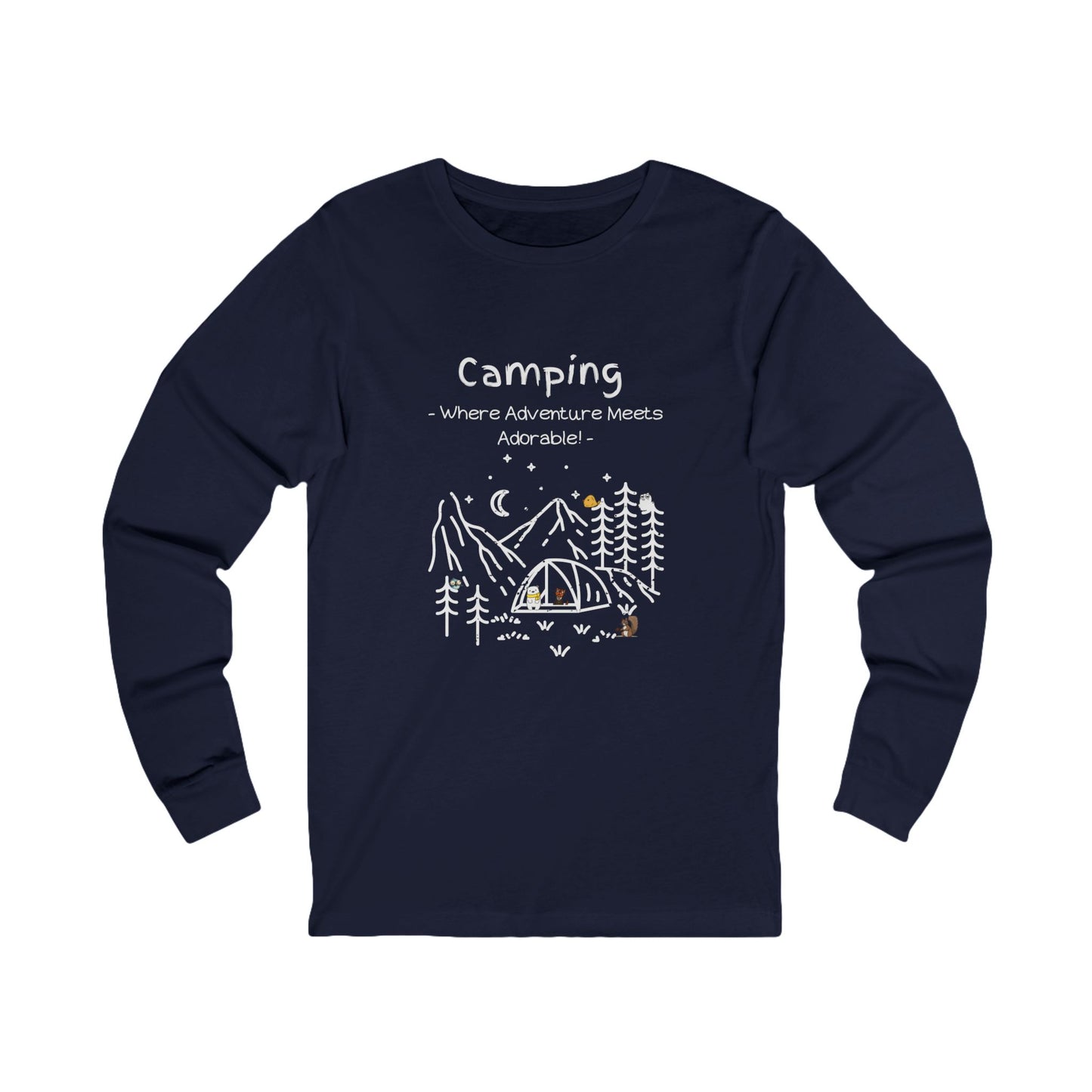 Camping. Where Adventure Meets Adorable. Unisex Jersey Long Sleeve Tee