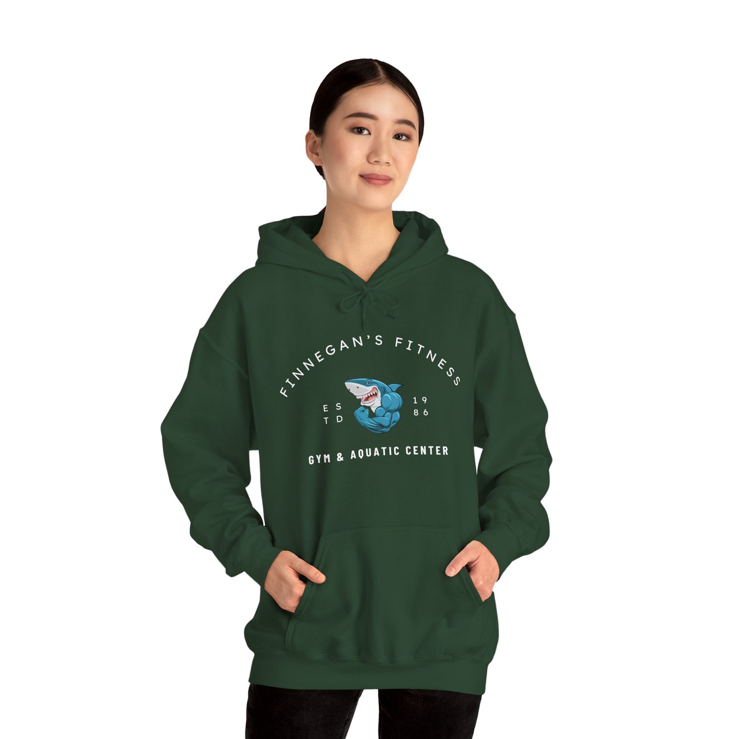 Shark Gym Hoodie – Finnegan’s Fitness & Aquatic Center Sweatshirt