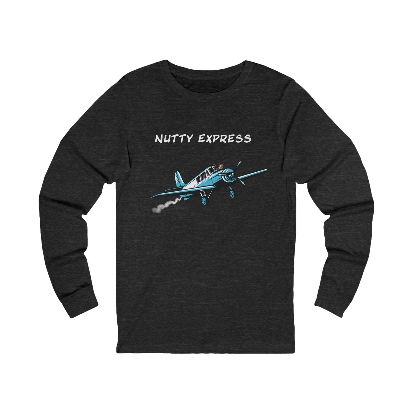 Nutty's Express Delivery. Always On-Time.  Unisex Jersey Long Sleeve Tee.