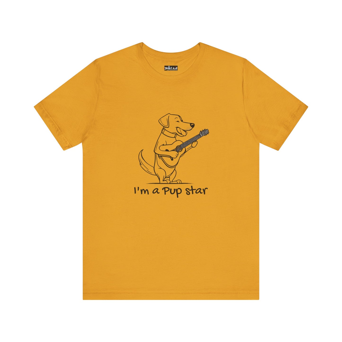Dog With a Guitar. I'm a Pup Star. Unisex Jersey Short Sleeve Tee