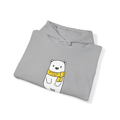Winter Time BK Bear. Unisex Hooded Sweatshirt.