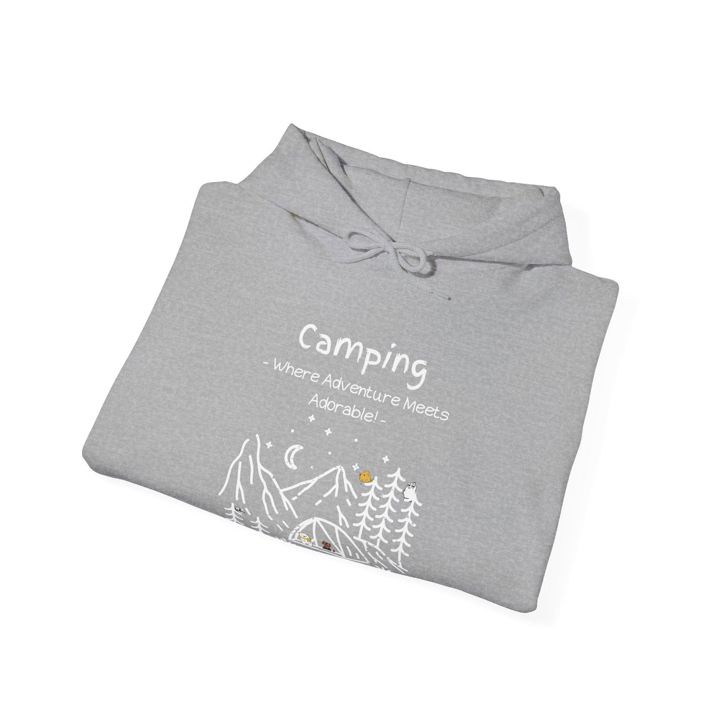 Camping. Where Adventure Meets Adorable. Unisex Hooded Sweatshirt.