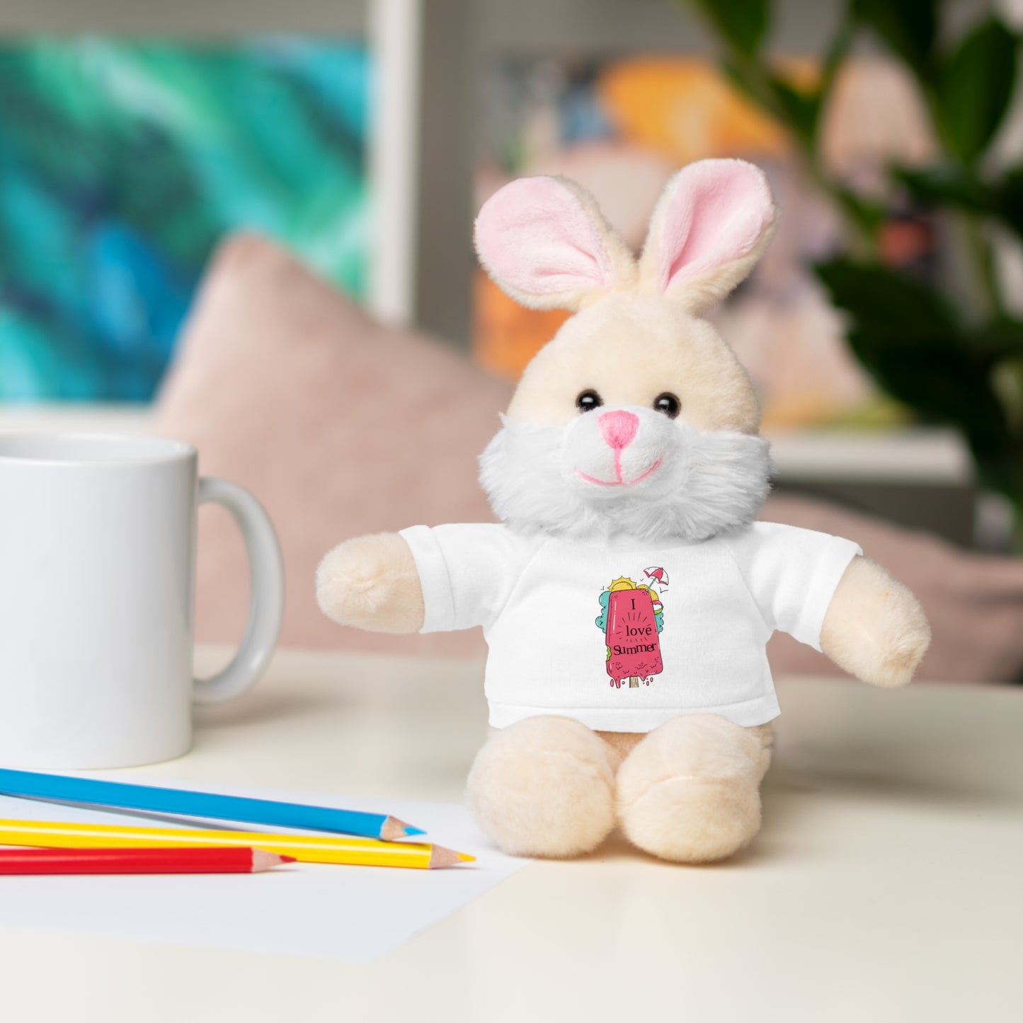 I Love Summer Lion . Stuffed Animals with Tee
