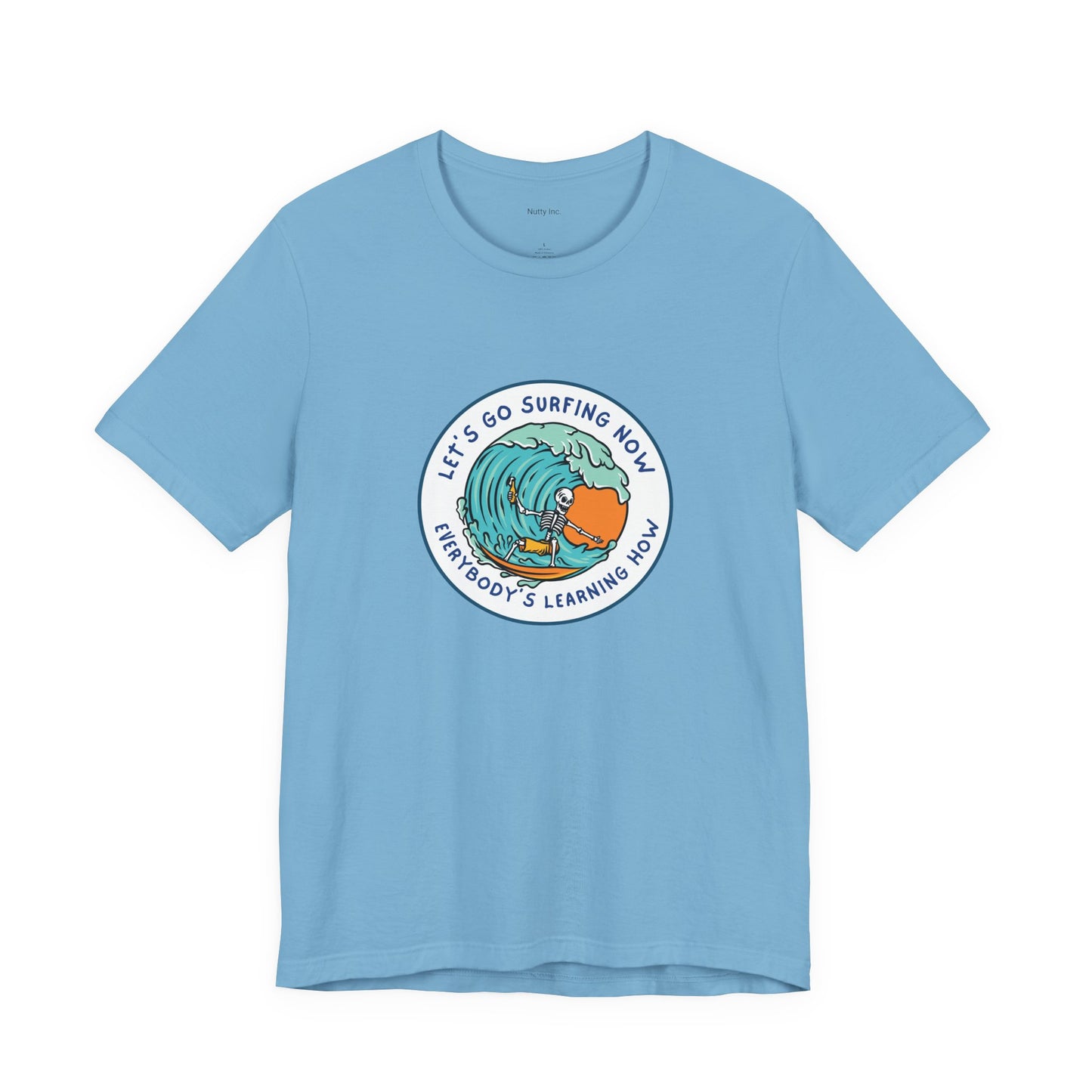 Let's Go Surfing Now. Everybody's Learning How. Unisex Jersey Short Sleeve Tee