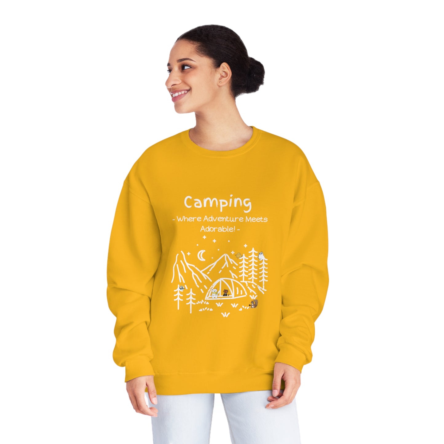 Copy of Camping. Where Adventure Meets Adorable. Unisex NuBlend® Crewneck Sweatshirt