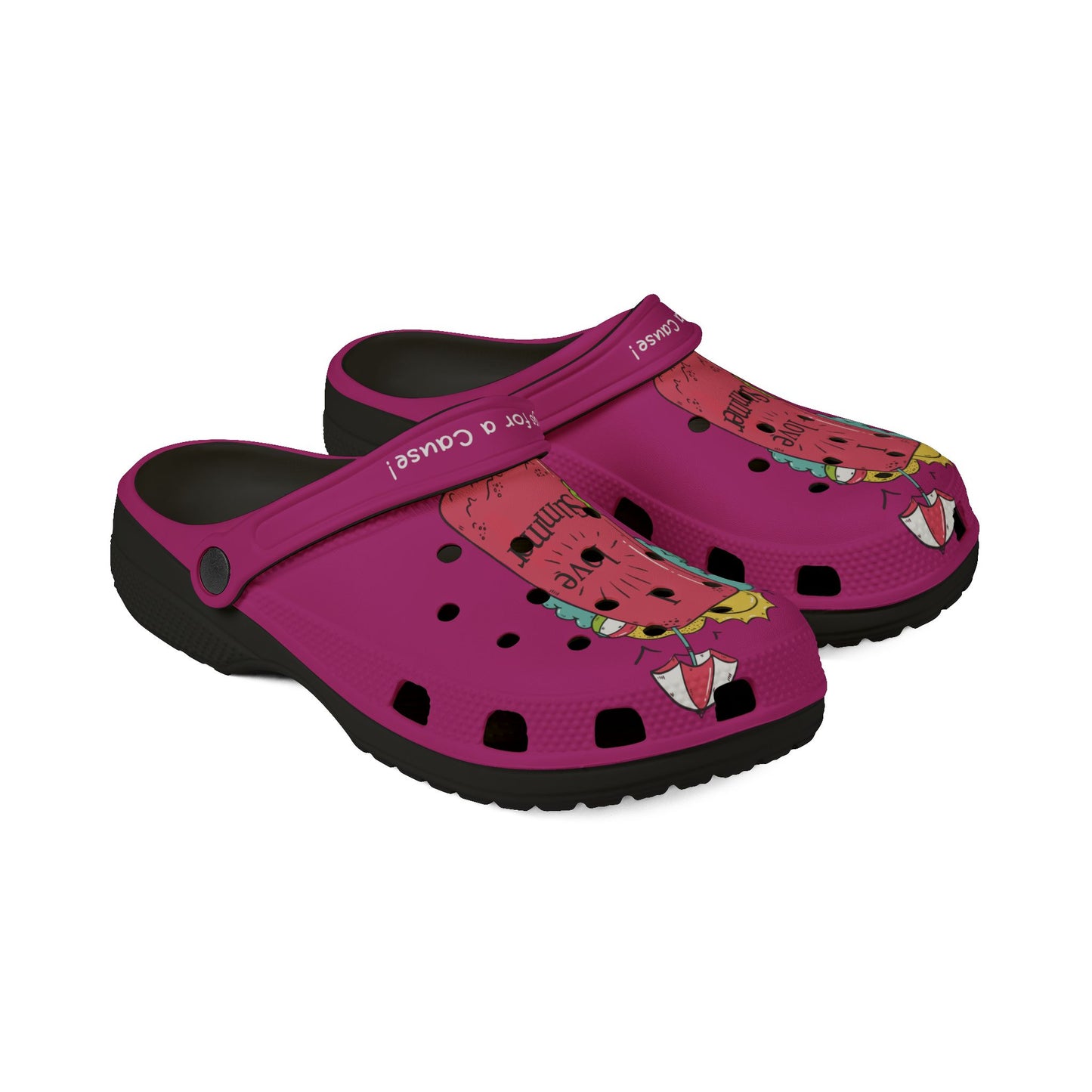 Summer Fun-Pink Rubber Clog - Fun Summer Vibe.