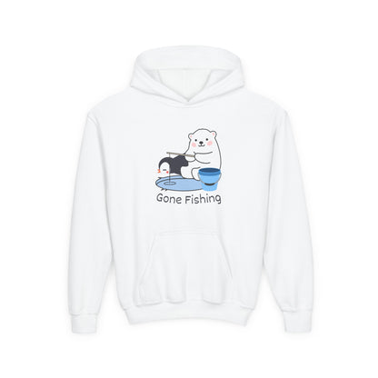 Gone Fishing. Kids Hoodie