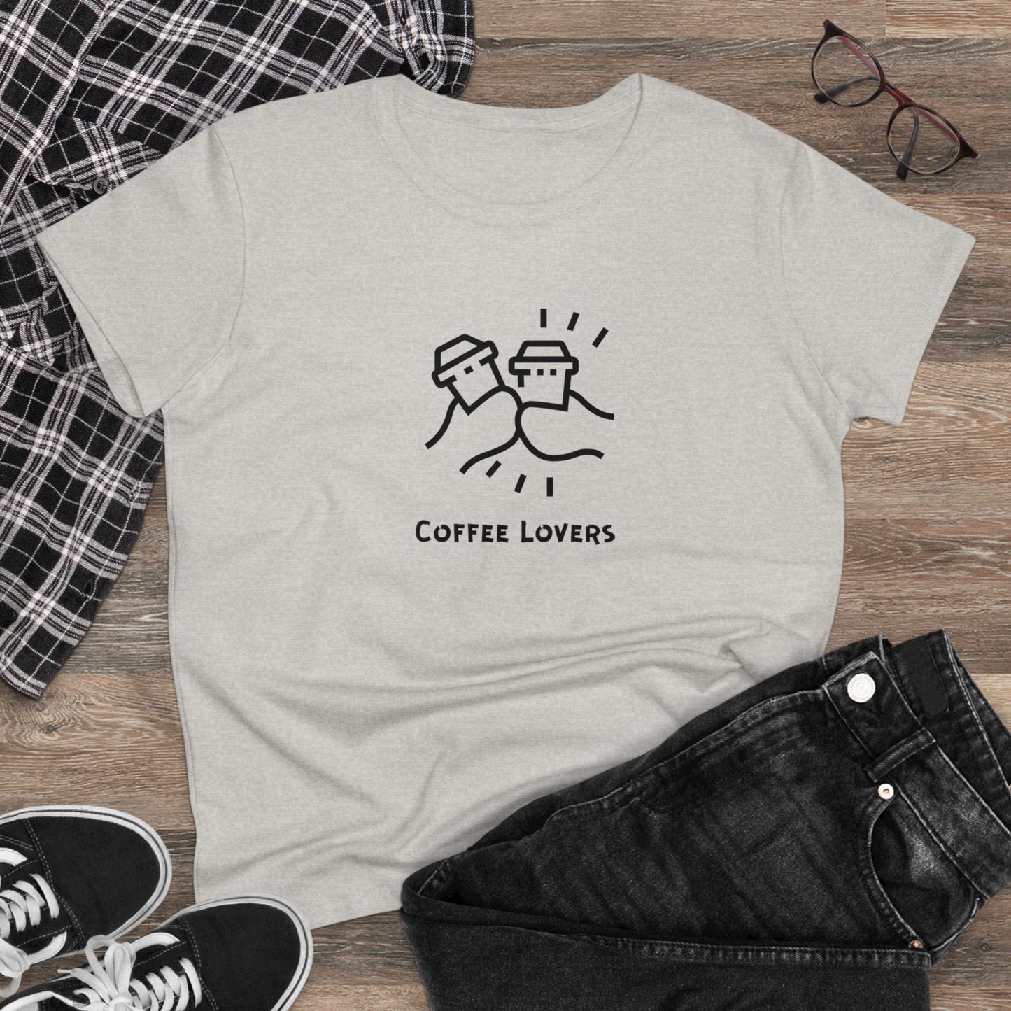 Coffee Lovers. Women's Midweight Cotton Tee