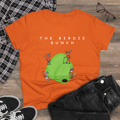 The Birdie Bunch.  Midweight Women's Cotton Tee.