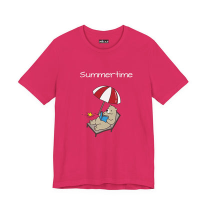 Summertime. Bear.  Unisex Jersey Short Sleeve Tee