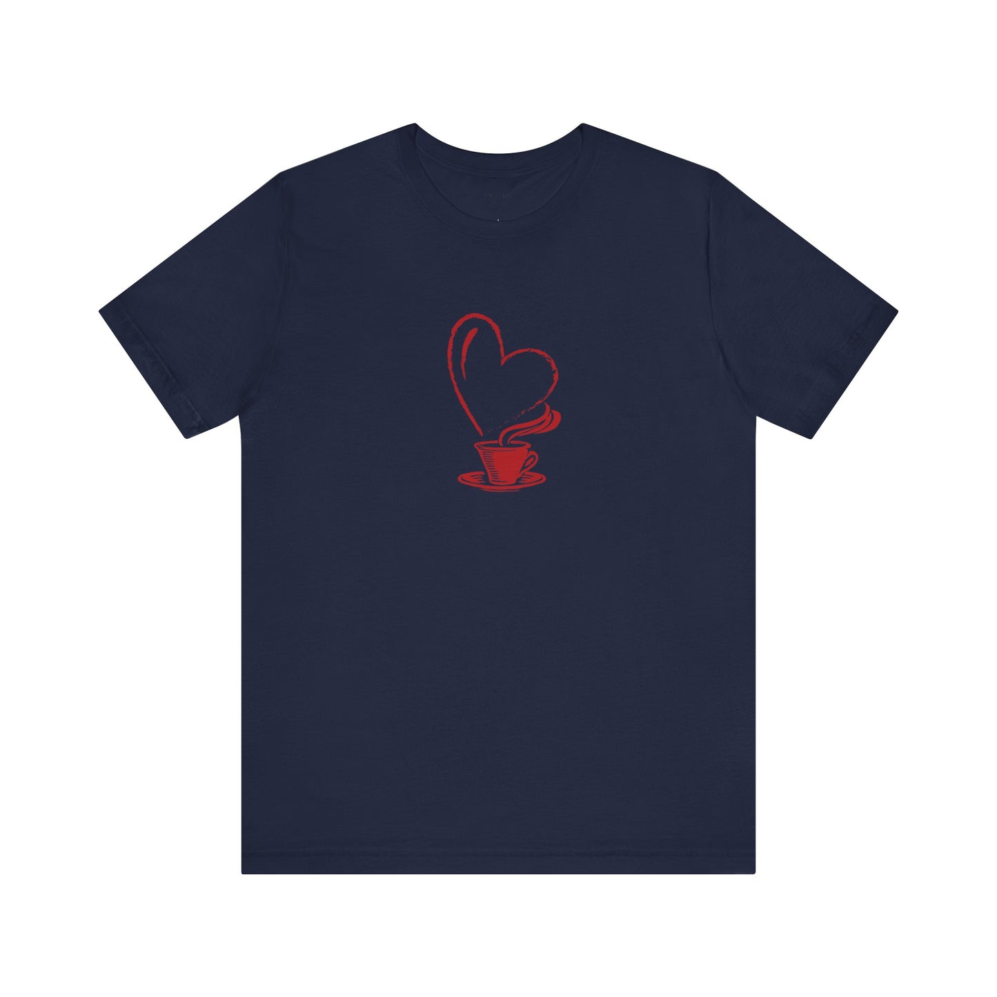 I Heart Coffee. Red. Unisex Jersey Short Sleeve Tee