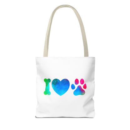 I Heart Paws. Tote Bag (AOP)