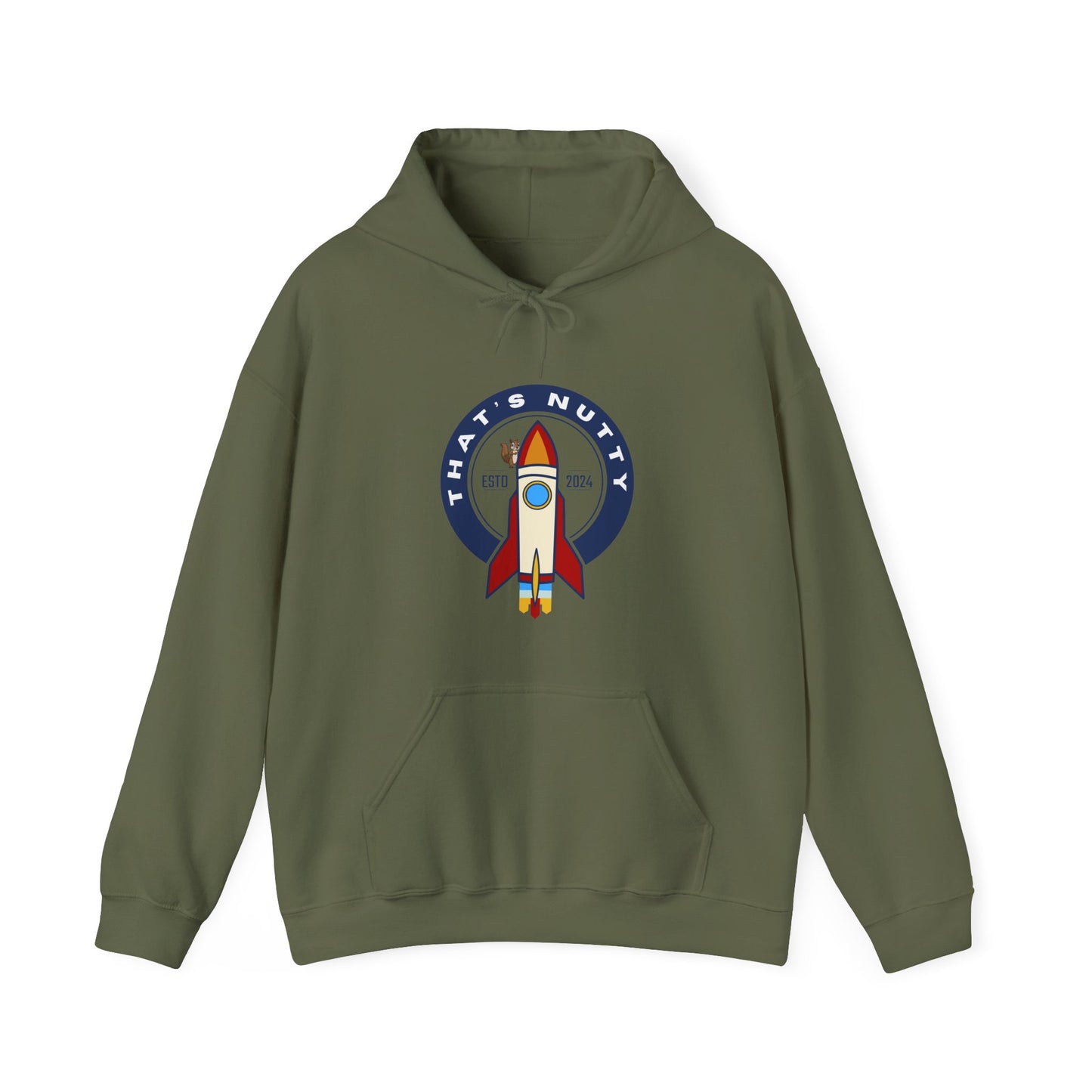 That's Nutty On A Rocket Ship Hooded Sweatshirt