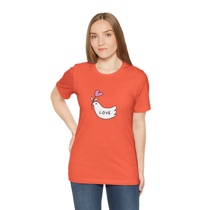 Love. Dove. Unisex Jersey Short Sleeve Tee