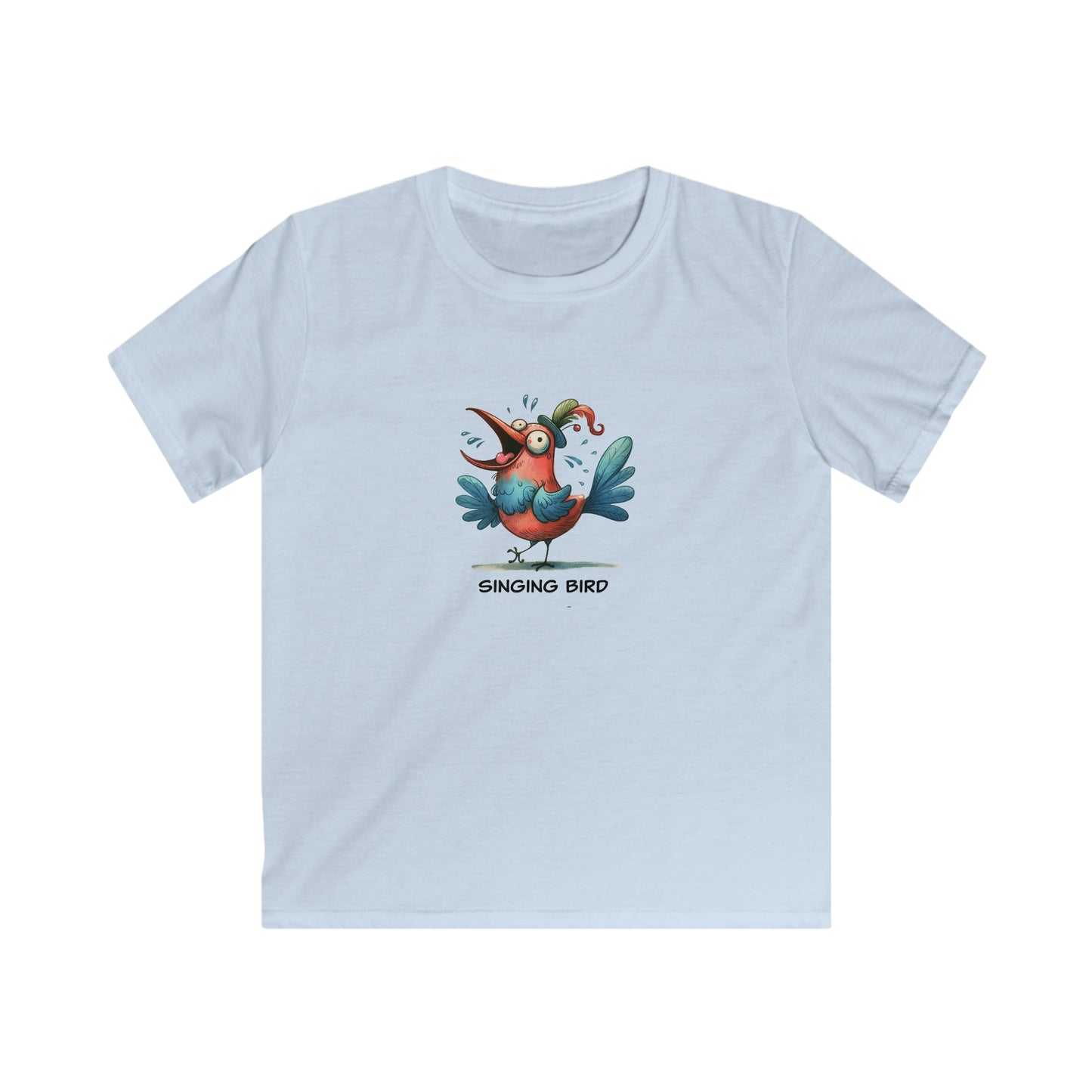 Singing Bird. Kids Softstyle Tee