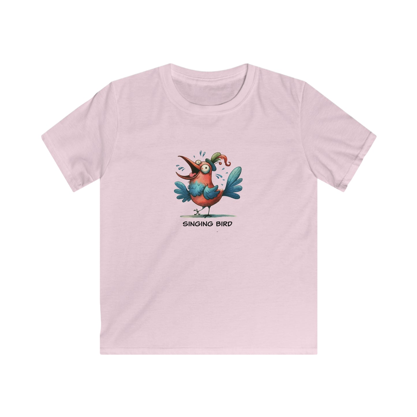 Singing Bird. Kids Softstyle Tee