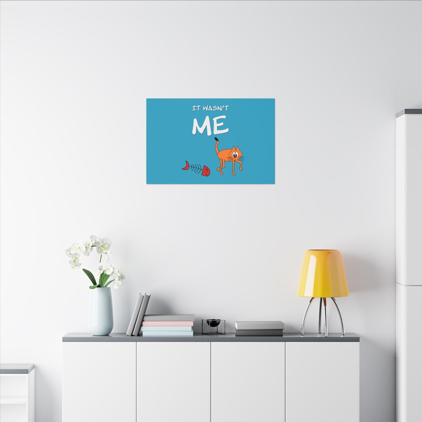 Leo The Cat Didn't Do It. Canvas Gallery Wraps