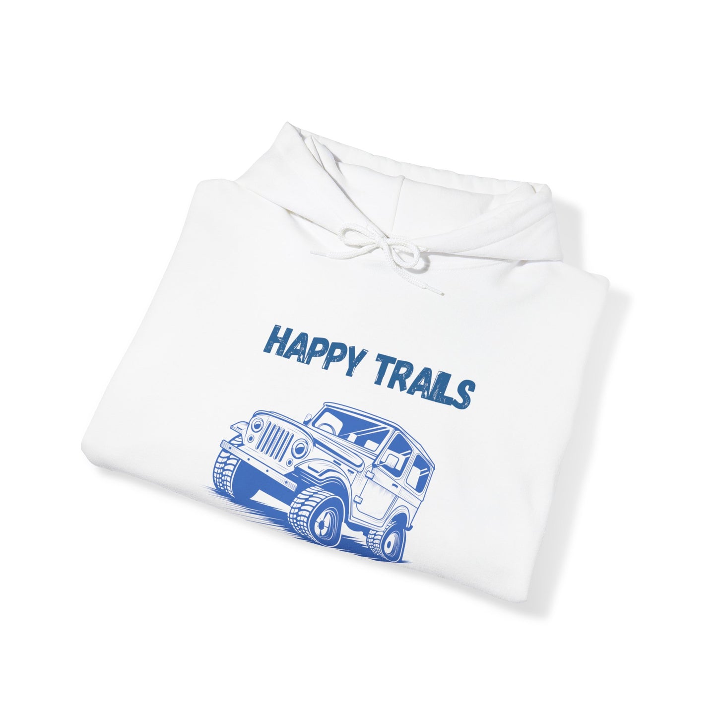 Exploring Happy Trails In a Jeep. Unisex Hooded Sweatshirt.