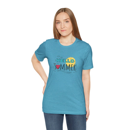 Hello Summer. Unisex Jersey Short Sleeve Tee