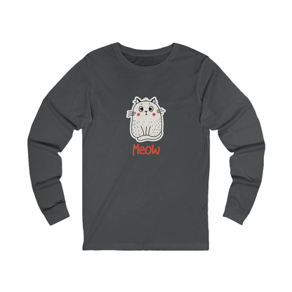 Loki The Cat. Meow.  Unisex Jersey Long Sleeve Tee.