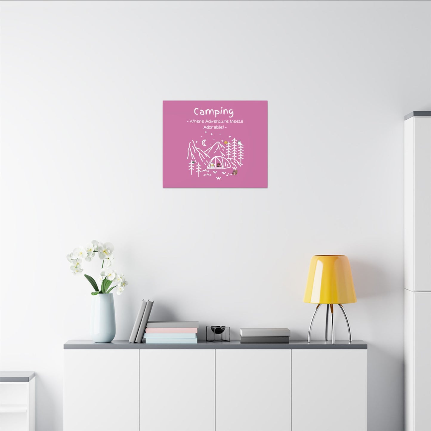 Camping. Where Adventure Meets Cuteness. Canvas Gallery Wraps