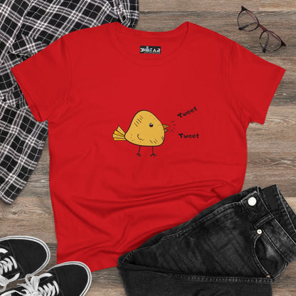 Tweet. Tweet. Women's Midweight Cotton Tee