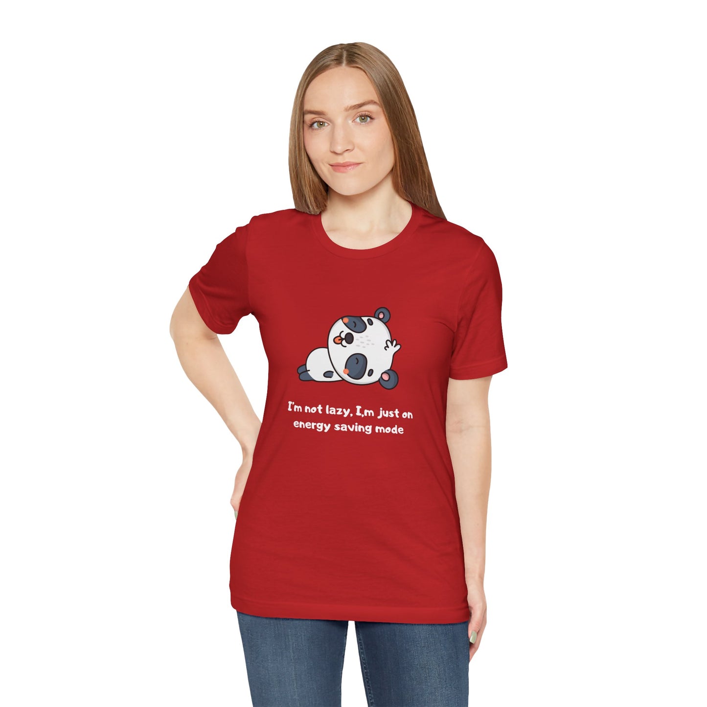 I'm Not Sleeping I'm on Energy Saving Mode. Unisex Jersey Short Sleeve Tee
