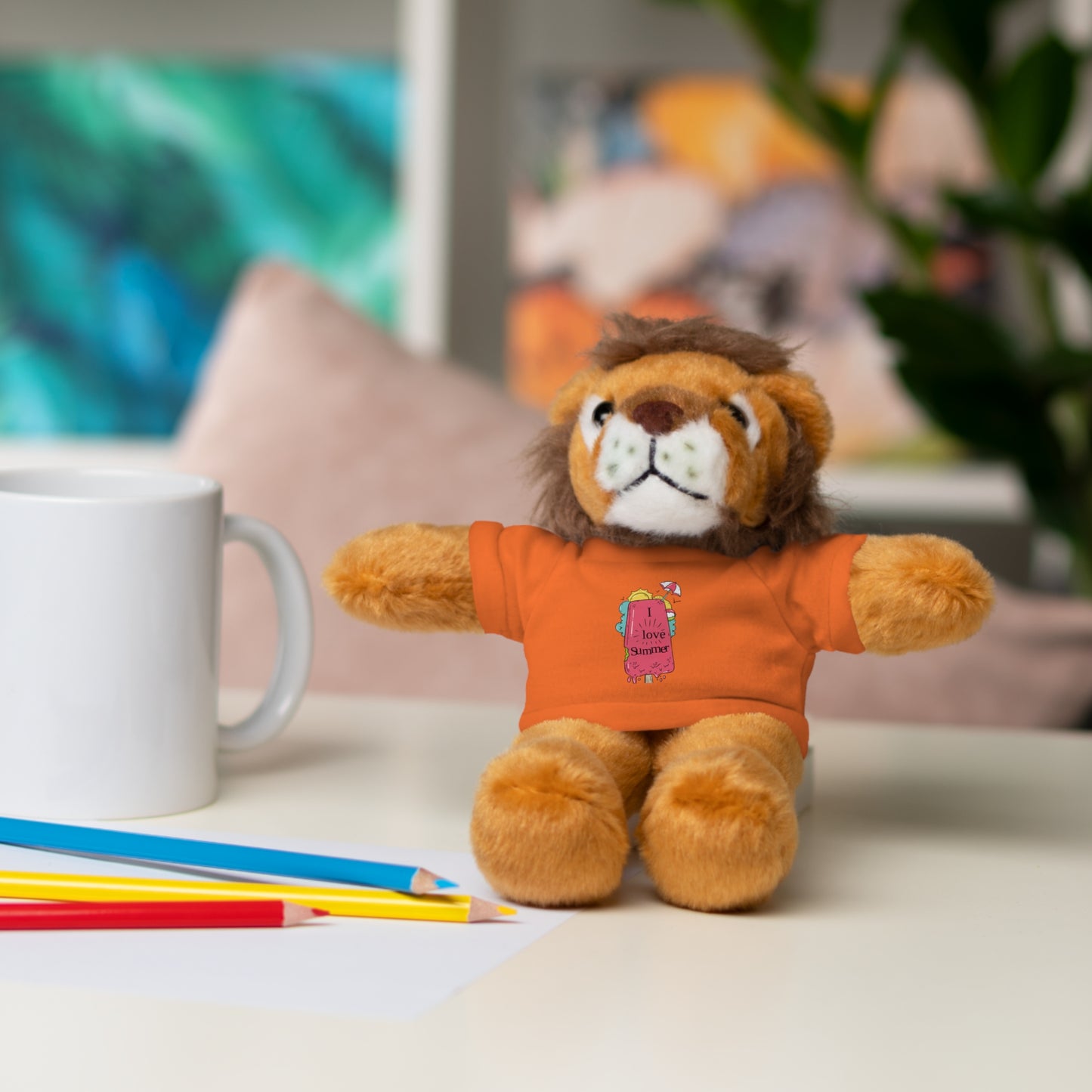 I Love Summer Panda. Stuffed Animals with Tee