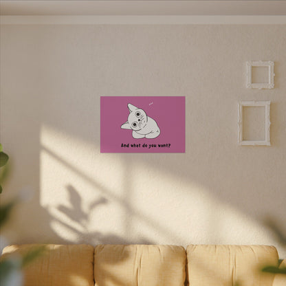 Canvas Print - Cute but Vexing Cat Wondering What You Want