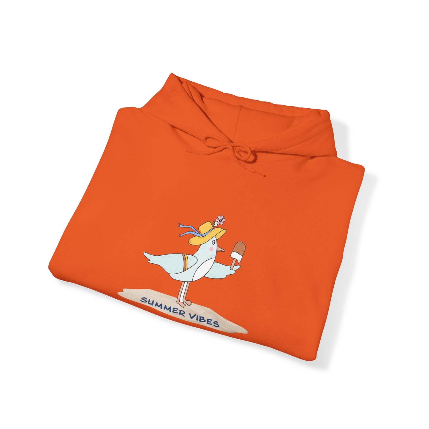 Regal Seagull Summer Vibes. Unisex Hooded Sweatshirt.