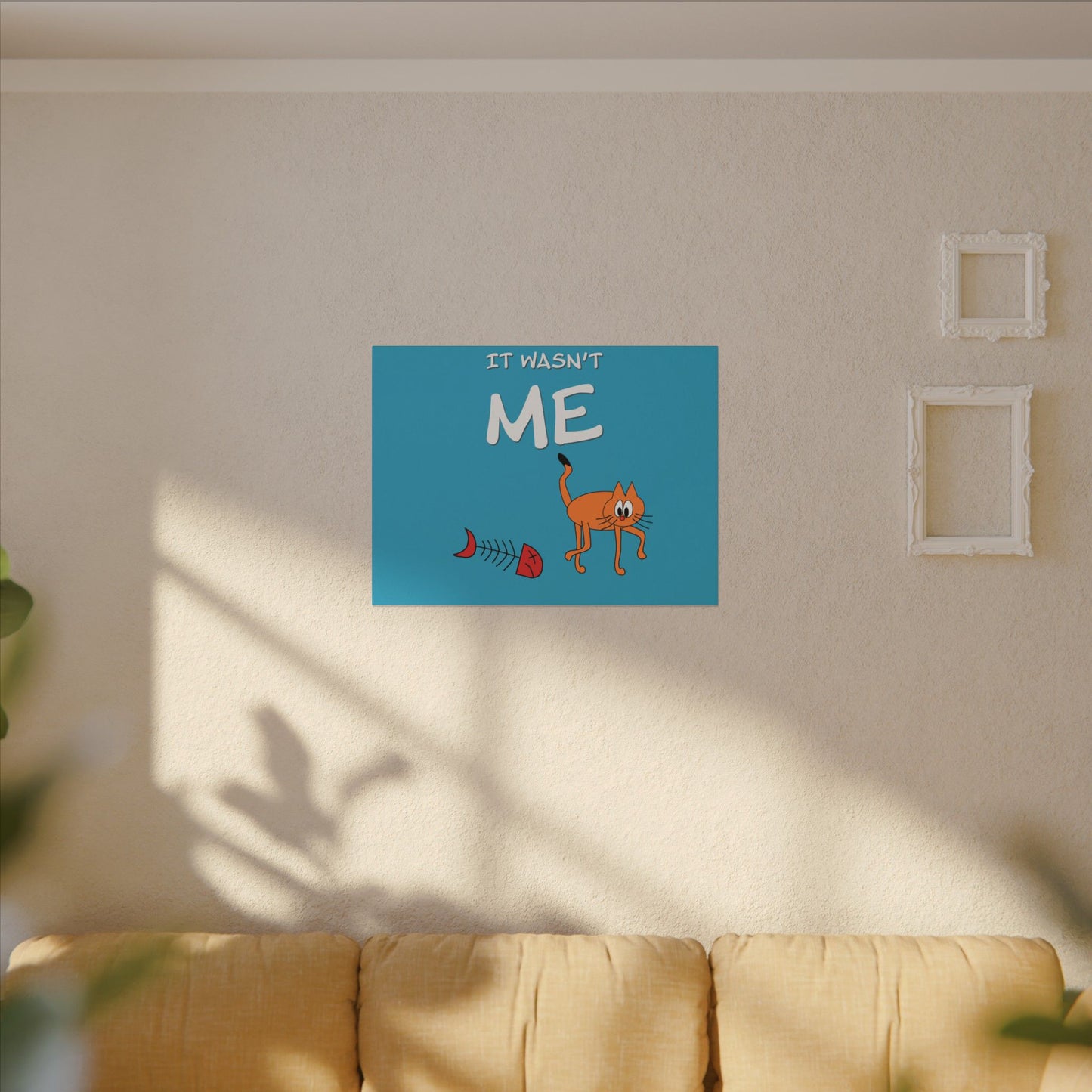 Leo The Cat Didn't Do It. Canvas Gallery Wraps