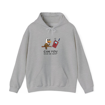 Owl Graphic Sweatshirt – Can You Hear Me Now? Bird on a Mission