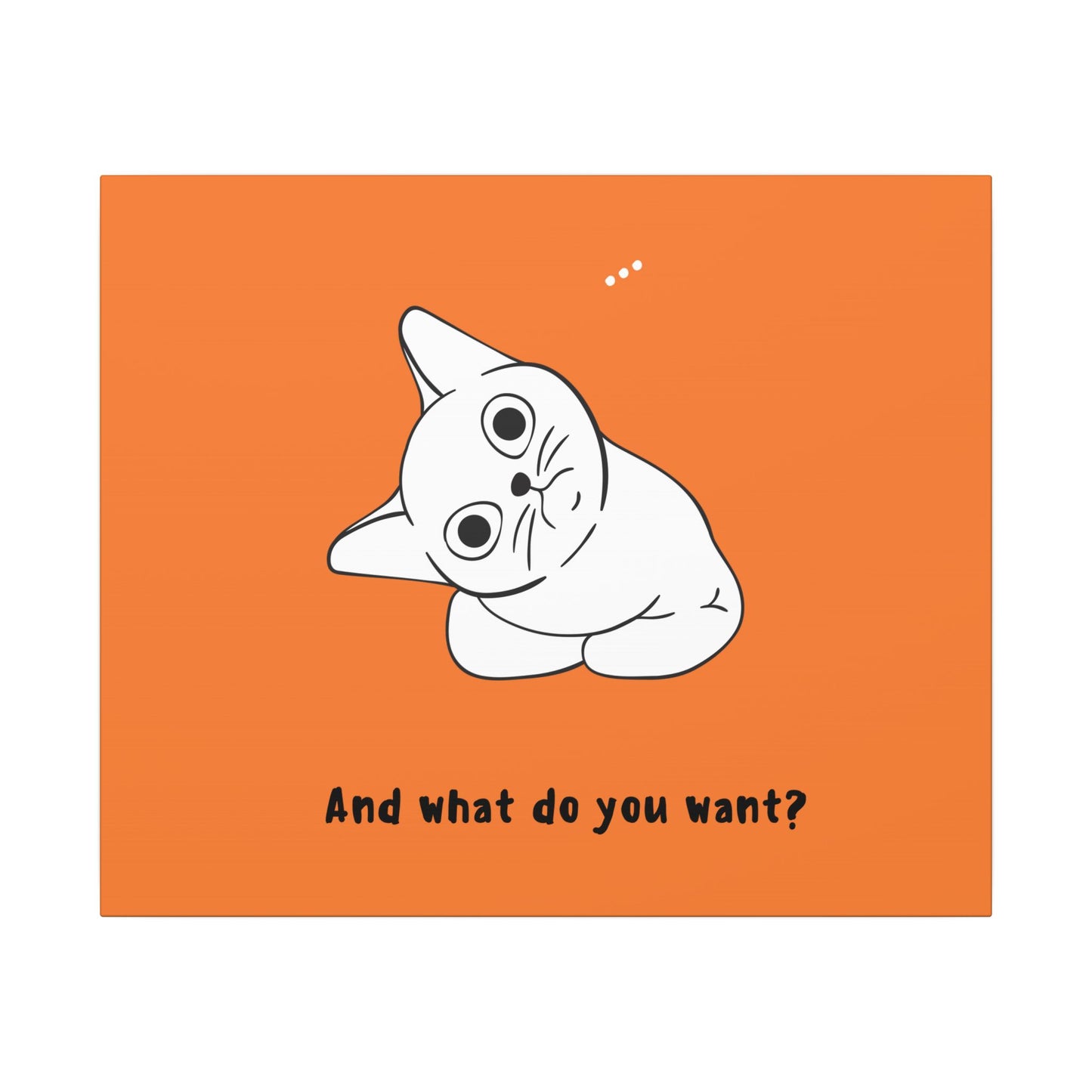 Vexing Cat Wondering What You Want. Canvas Gallery Wraps
