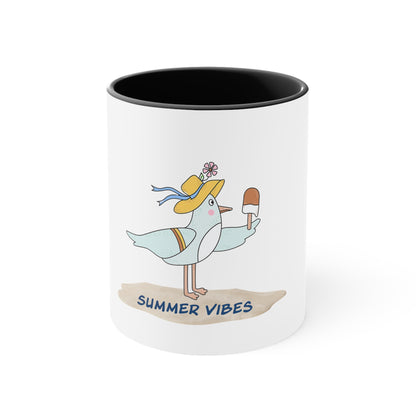 Regal Seagull Summer Vibes. Accent Coffee Mug, 11oz