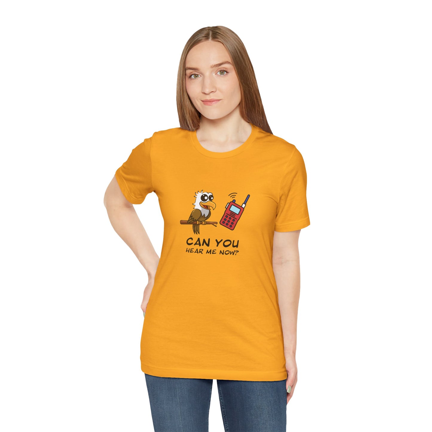 Burrowing Owl. Can You Hear Me Now? Unisex Jersey Short Sleeve Tee
