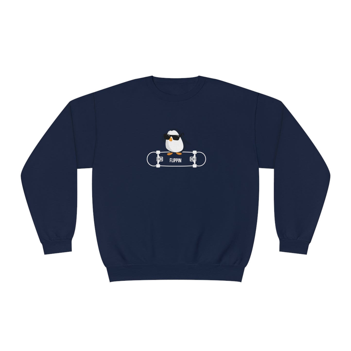 Adélie The Flippin Penguin. Unisex NuBlend® Crewneck Sweatshirt