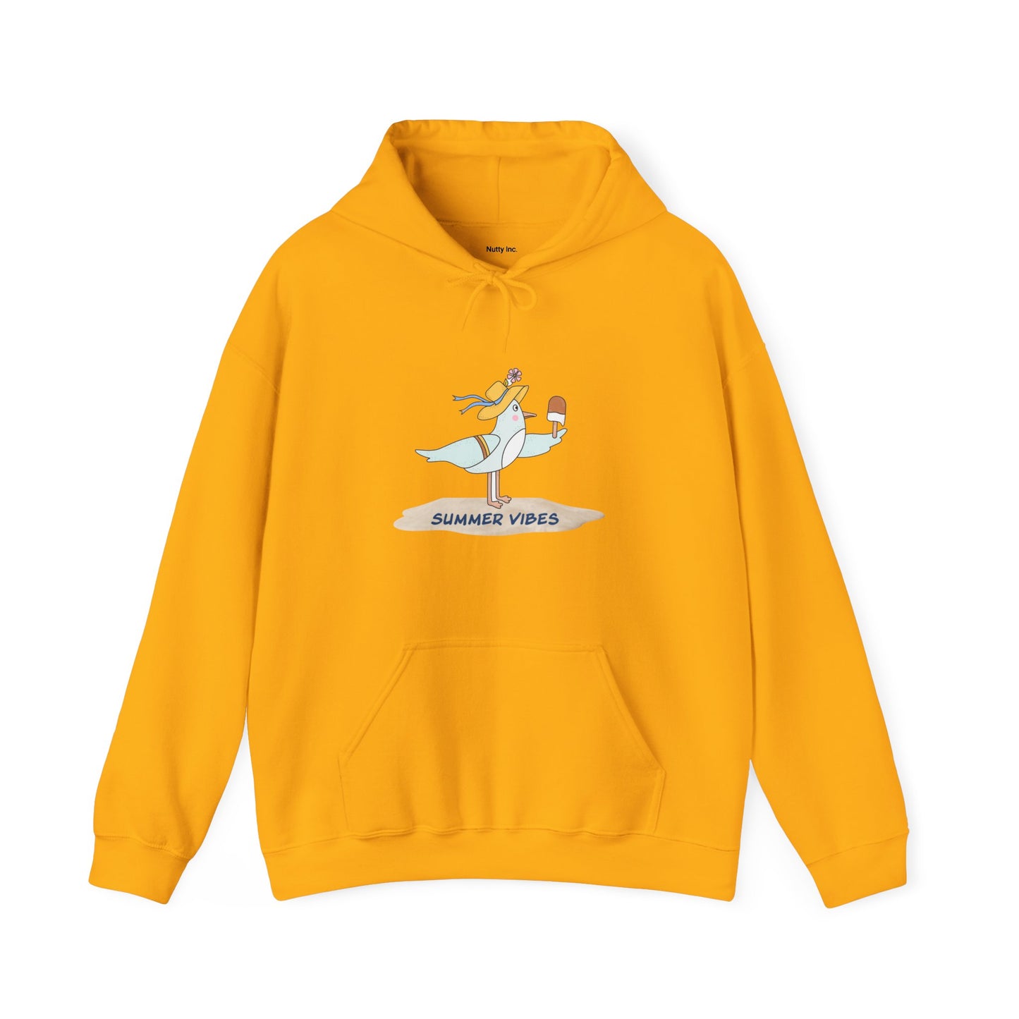 Regal Seagull Summer Vibes. Unisex Hooded Sweatshirt.