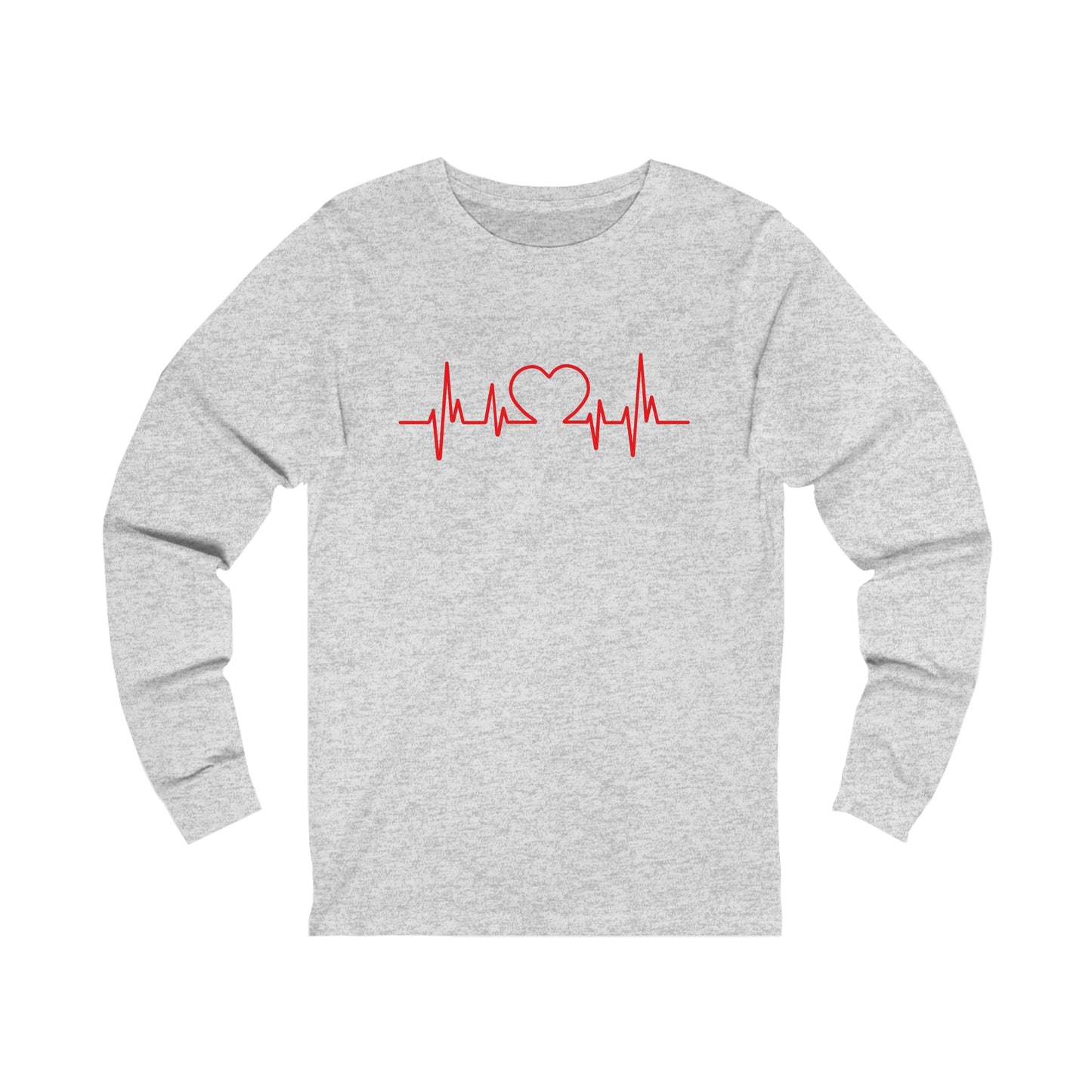 I Love You Heart Beat. Unisex Jersey Long Sleeve Tee