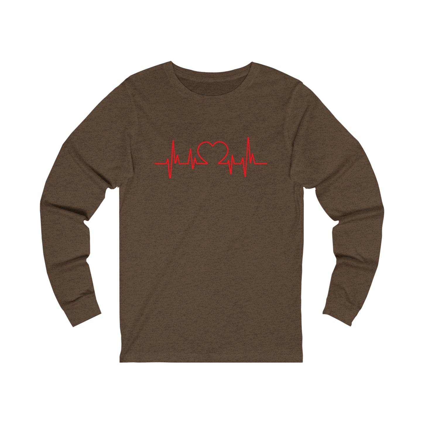 I Love You Heart Beat. Unisex Jersey Long Sleeve Tee