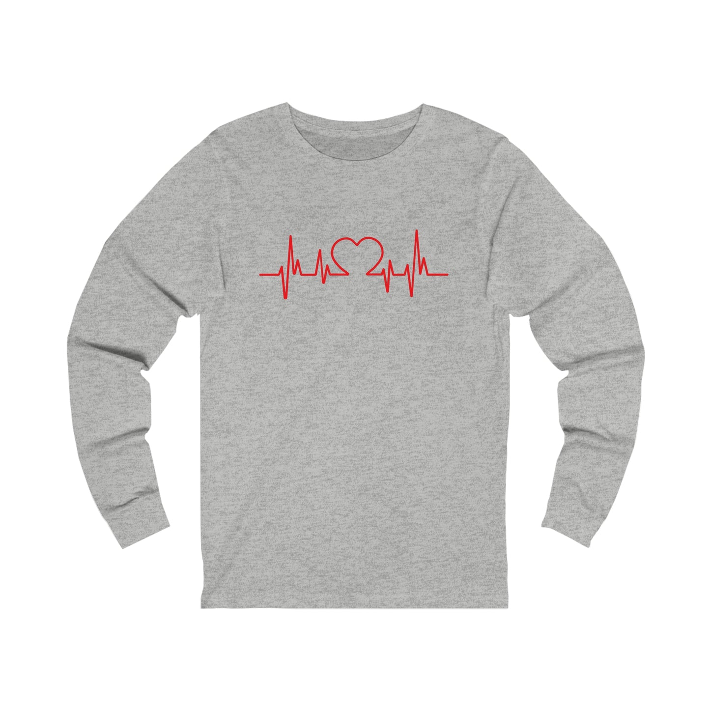 I Love You Heart Beat. Unisex Jersey Long Sleeve Tee