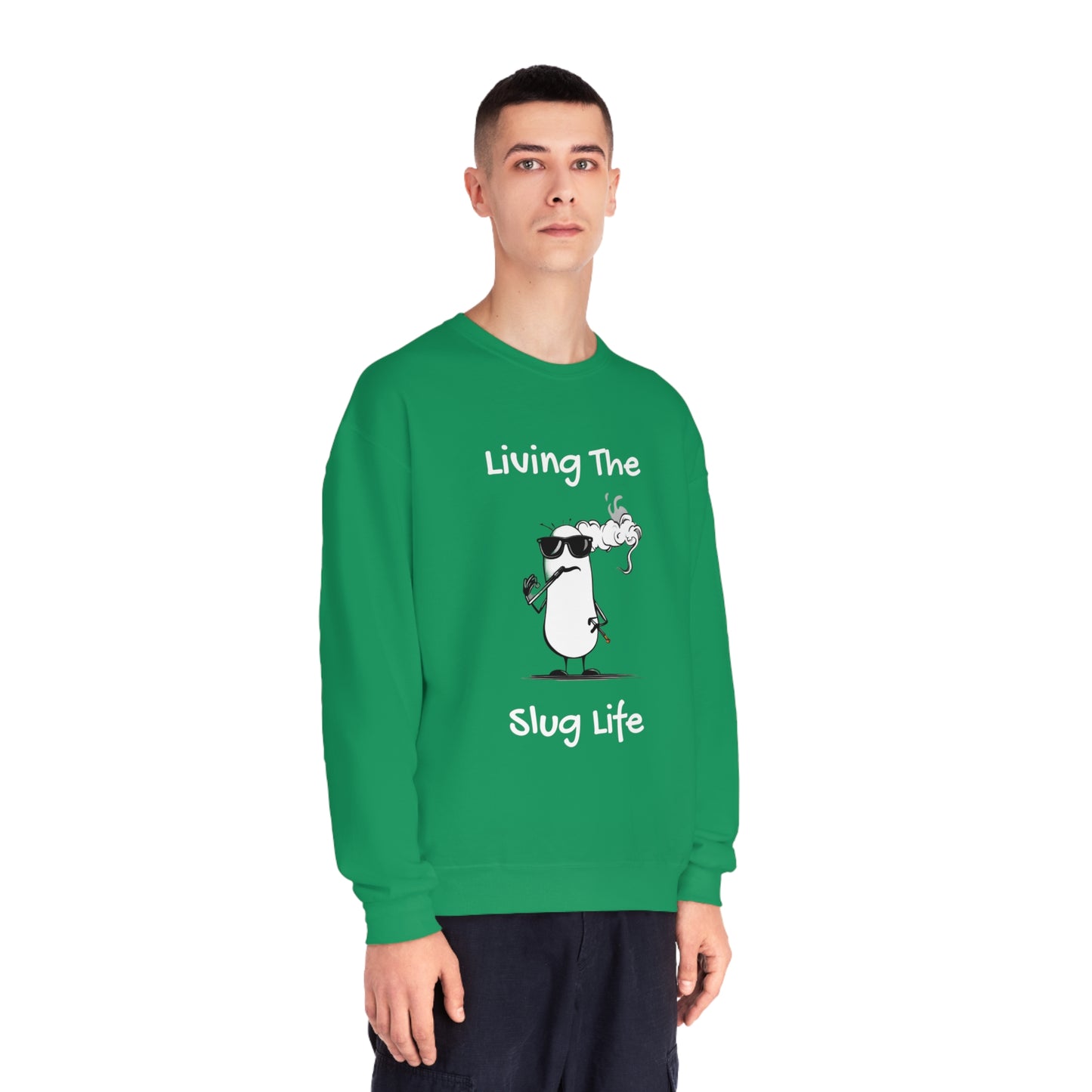 Living The Slug Life. Unisex NuBlend® Crewneck Sweatshirt