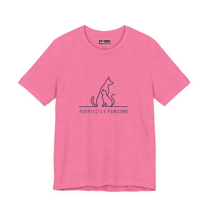 Purrfectly Pawsome. Unisex Jersey Short Sleeve Tee