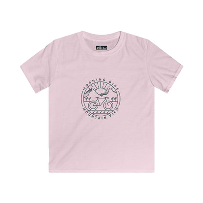 Morning Bike Mountain View Adventure Kids T-Shirt
