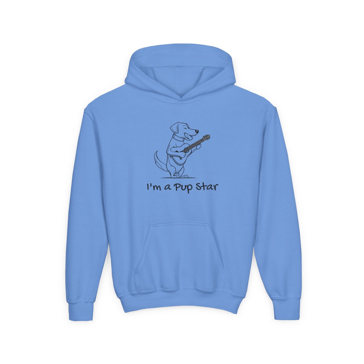 Dog With a Guitar. I"m a Pup Star.  Kids Hoodie