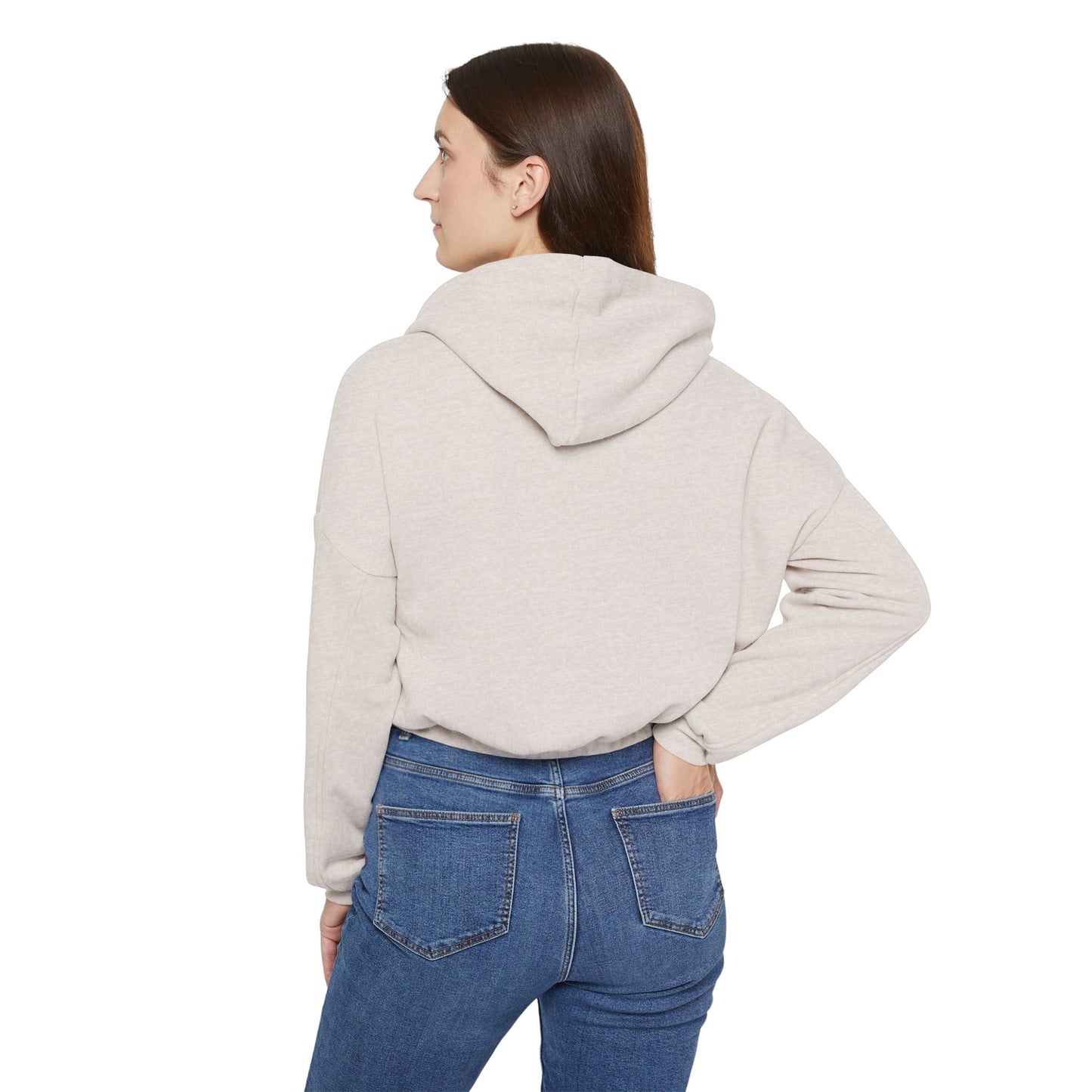 Morning Bike Mountain View. Women's Cinched Bottom Hoodie